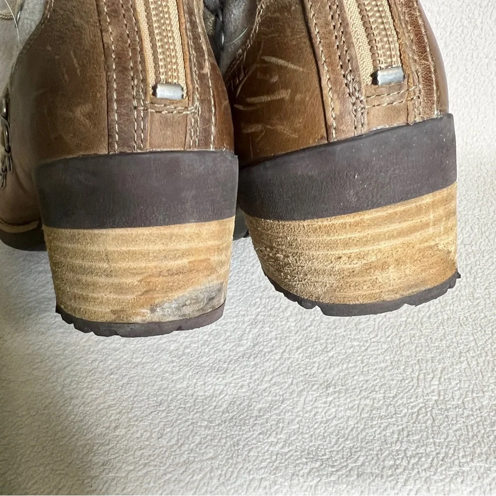 Merrell Shiloh II Brown Leather Boots Women’s 10 Casual Ankle Boots Lace Up